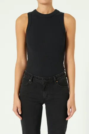 SFKT BLACK SlEEVLESS TOP