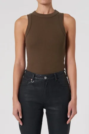 SFKT BROWN SLEEVLESS TOP