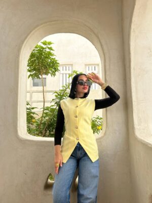 Yellow Rozlien Vest one Size