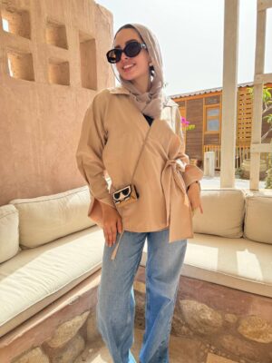 Beige Linen Chemise one size