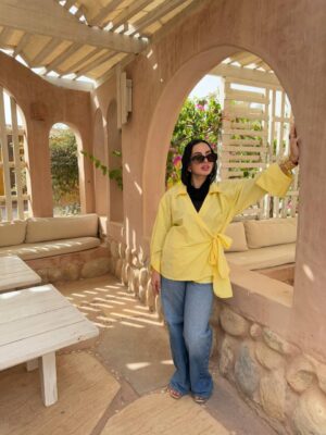 Yellow Linen Chemise one size